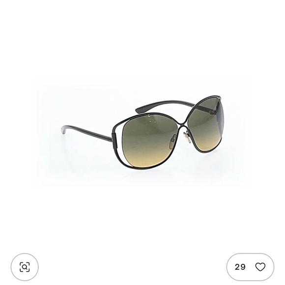 NEW TOM FORD TF 155 01P EMMELINE BLACK GOLD GRADIENT AUTHENTIC SUNGLASSES main image 8